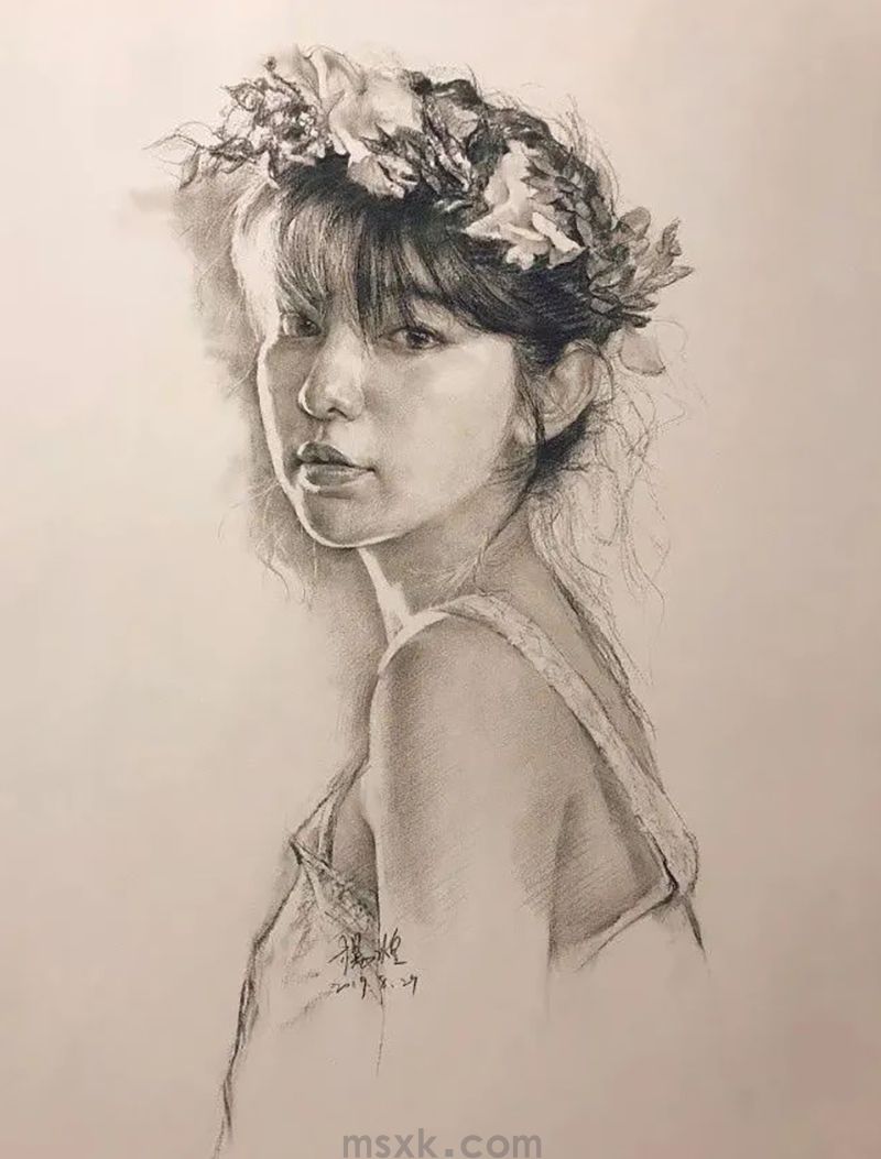 美术男生撩妹必备技巧-美女肖像画（2）