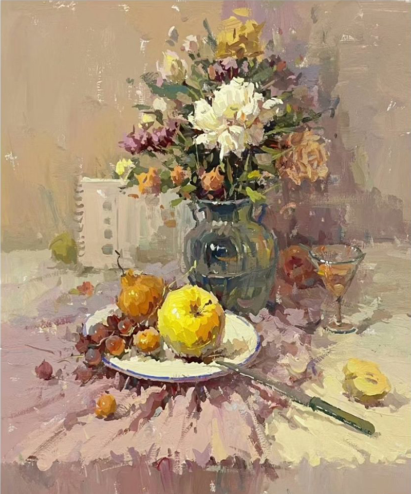 一批优美的水粉静物画，来临摹！