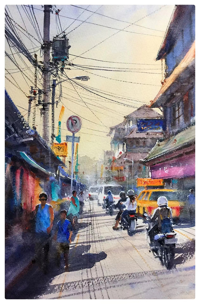 国内某名家水彩画作品欣赏