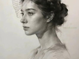 美术男生撩妹必备技巧-美女肖像画（14）