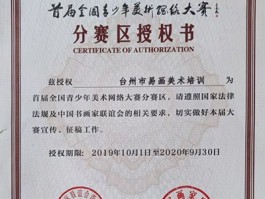 易画美术培训被授权首届全国青少年美术网络大赛分赛区单位