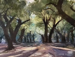风景写生中的取景构图策略